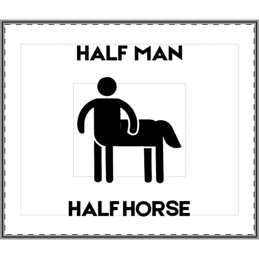 Half Man Half Horse Funny Cotton Comforter — Humorous Centaur Bedding