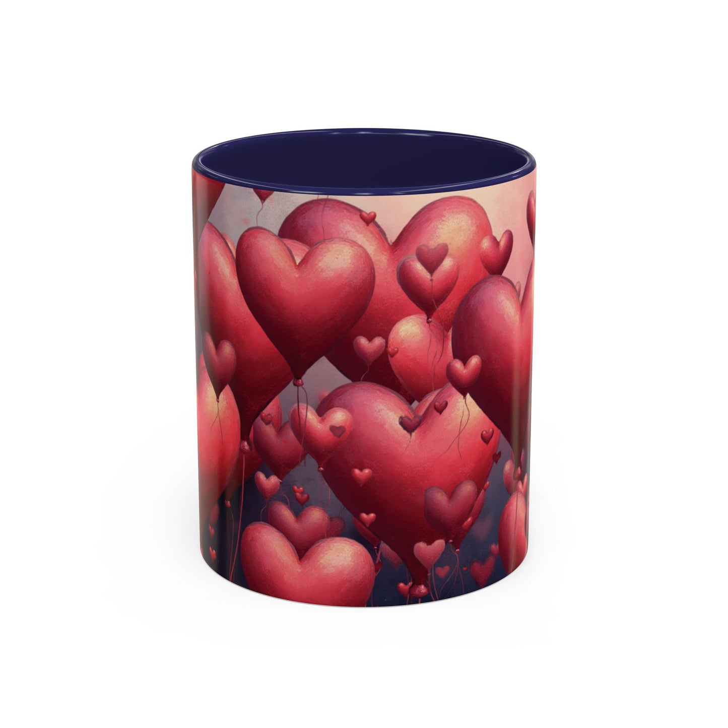Valentine Heart Burst Accent Coffee Mug (11/15 oz)