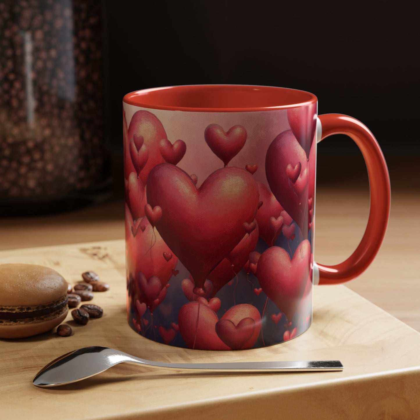Valentine Heart Burst Accent Coffee Mug (11/15 oz)