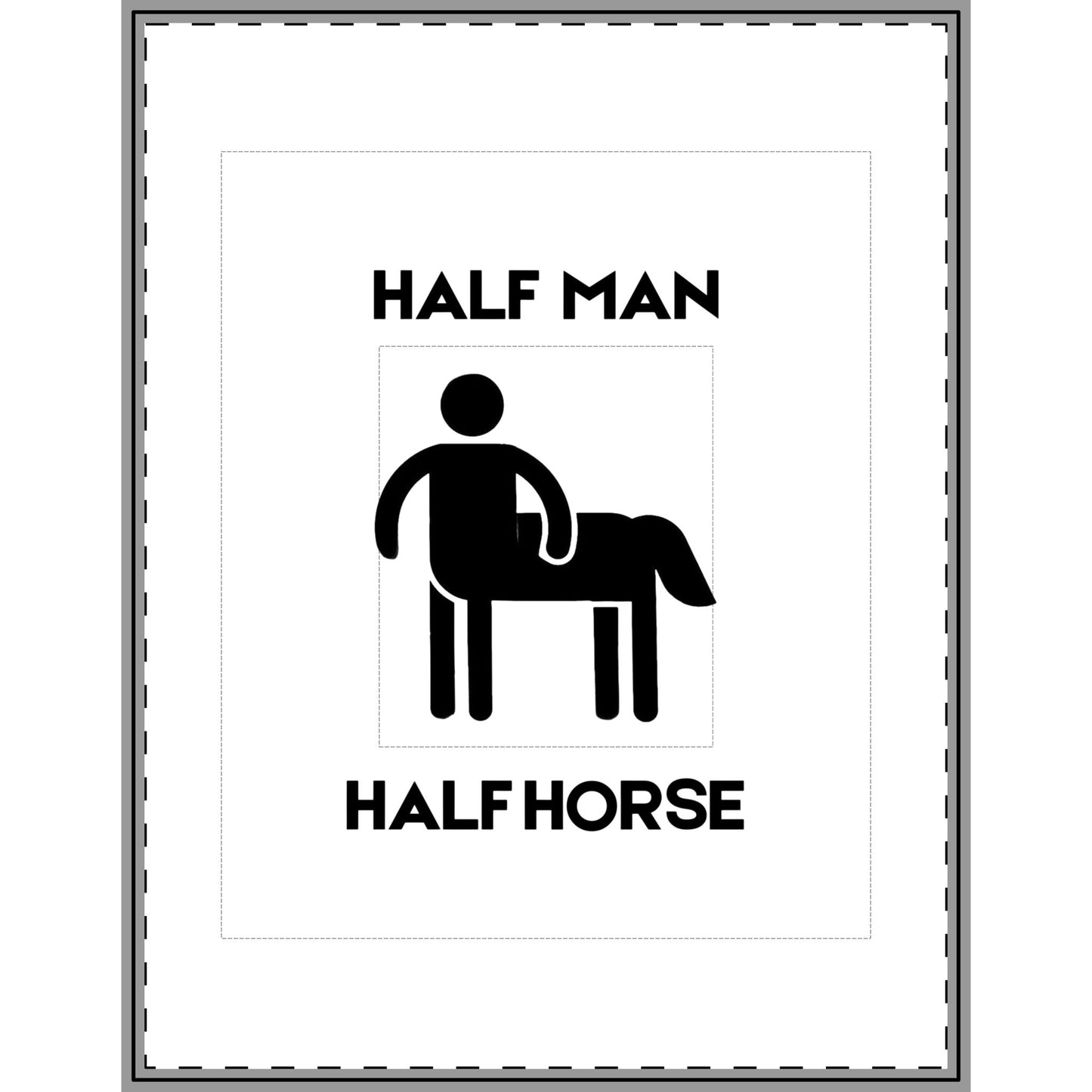 Half Man Half Horse Funny Cotton Comforter — Humorous Centaur Bedding