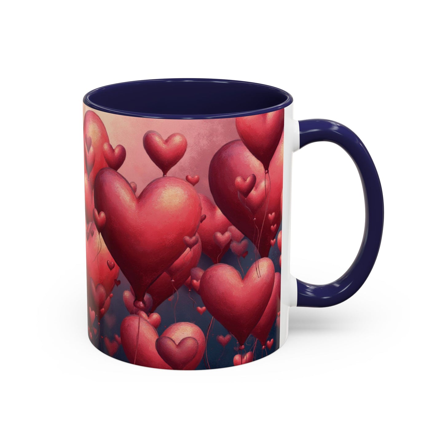 Valentine Heart Burst Accent Coffee Mug (11/15 oz)