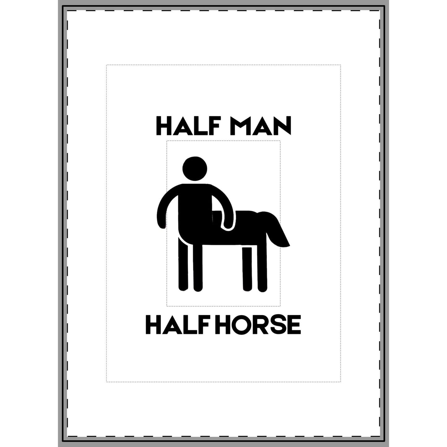 Half Man Half Horse Funny Cotton Comforter — Humorous Centaur Bedding