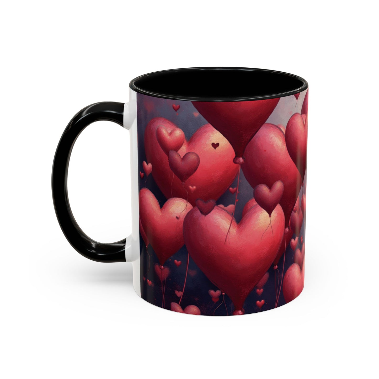 Valentine Heart Burst Accent Coffee Mug (11/15 oz)
