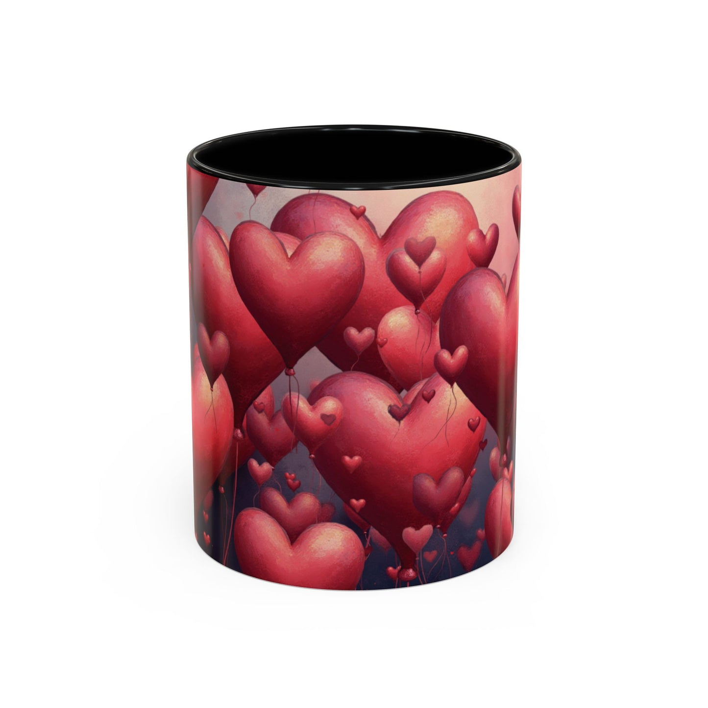 Valentine Heart Burst Accent Coffee Mug (11/15 oz)