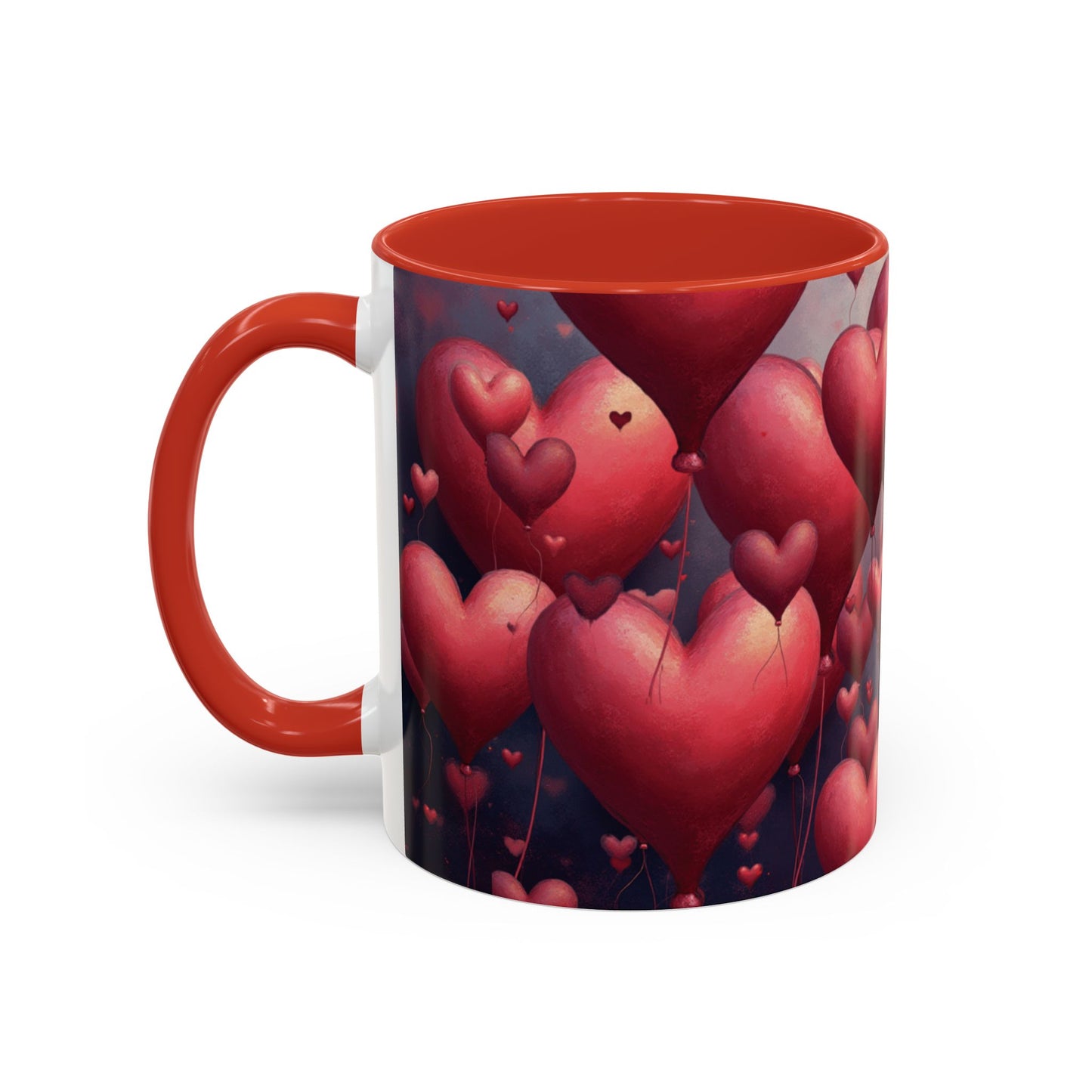 Valentine Heart Burst Accent Coffee Mug (11/15 oz)