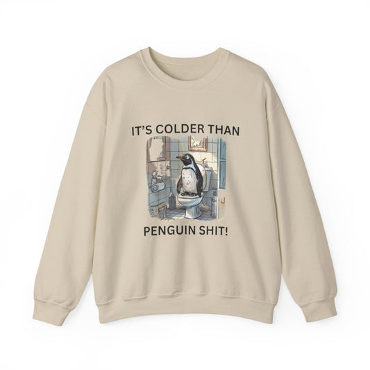 Funny Penguin Bathroom Joke Sweatshirt